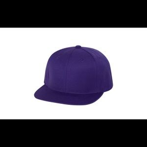 Royal Purple Men Flat Bill Cap w/ Adjustable Back